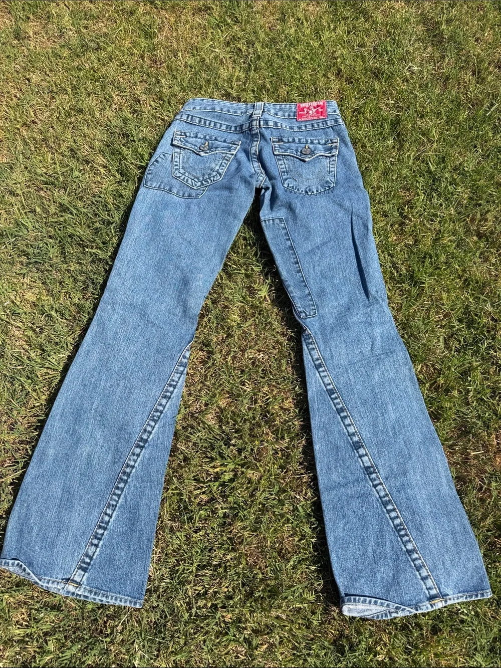 True Religion Blue Women's Jeans with patch Pocket Detail